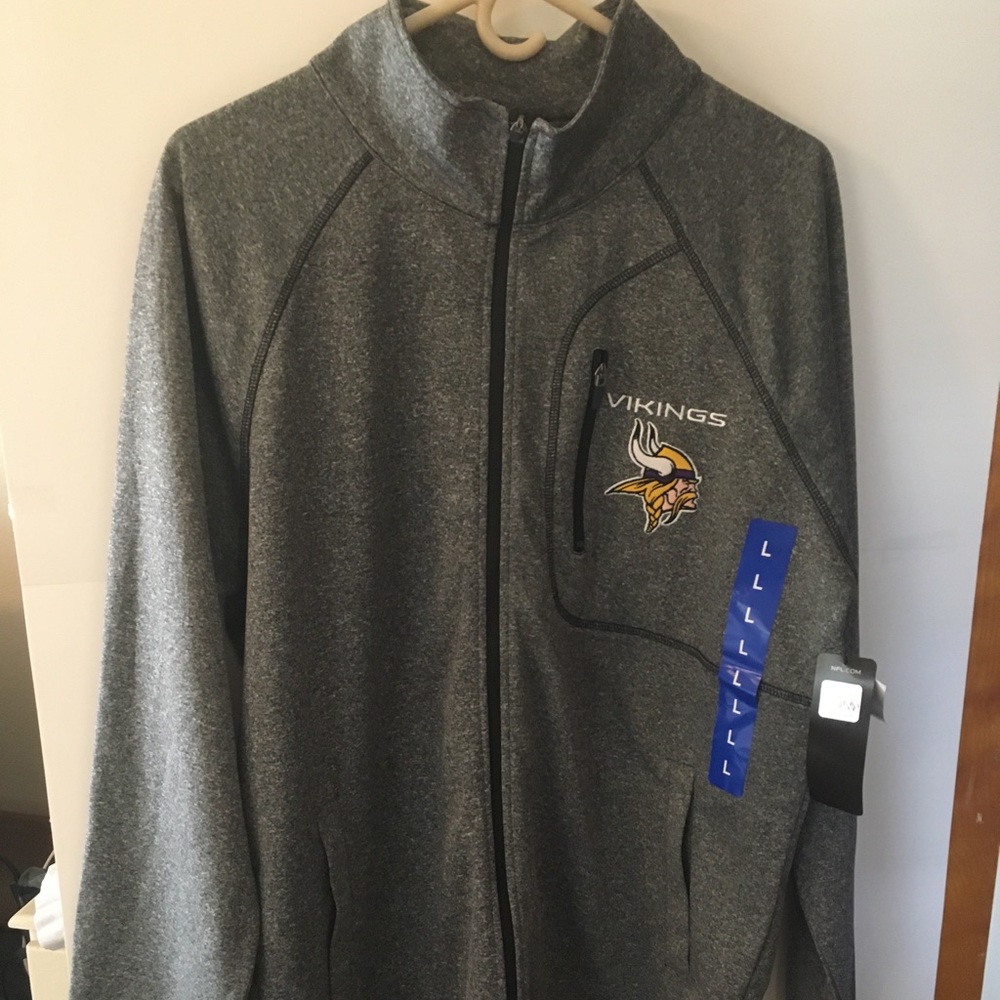 NFL Vikings space dyed zip jacket. Vikings.